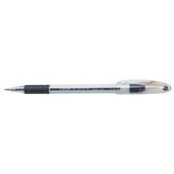 Pentel R.S.V.P. Refillable Ballpoint Pen, 1 mm Medium Tip, Violet Ink, Clear Barrel, Pack of 12, Item Number 077366