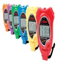 Image for Sportime Timetracker Basic Stopwatches, Assorted Colors, Set of 6 from School Specialty