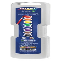 Image for Prang Semi-Moist Watercolor Paints, Plastic Oval Pan, 8 Assorted Colors from School Specialty