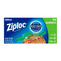 Image for Ziploc Sandwich Bag, Box of 90 from School Specialty