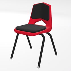 Classroom Select Royal Seating 1100 Four Leg Padded Plastic Shell Chair Item Number 4001701