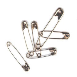 Image for School Smart Safety Pins, Assorted Sizes, Steel, Nickel Plated, Pack of 50 from School Specialty
