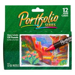 Crayola Portfolio Water Soluble Oil Pastels, Assorted Colors, Set of 12 Item Number 216710