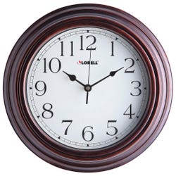 Image for Lorell Antique Design Wall Clock, 11-3/4 Inches, Brown from School Specialty