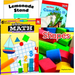 Teacher Created Materials Learn-at-Home Explore Math Bundle, Grade PK, Set of 4 Item Number 2092216
