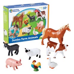 Image for Learning Resources Jumbo Farm Animals, Set of 7 from School Specialty