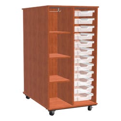 Image for Classroom Select Expanse Series Mobile Tote Double Sided Storage Cabinet, 24 Three Inch totes, 39 x 30 x 60 Inches from School Specialty