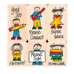 Image for Hero Arts Rubber Woodblock Stamp Set, Paper Grading, Set of 6 from School Specialty