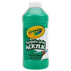 Image for Crayola Portfolio Acrylic Paint, Light Green, Pint from School Specialty