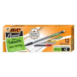 BIC Xtra Life Mechanical Pencils, 0.7 mm Tips, Clear Barrels, Pack of 12 077228