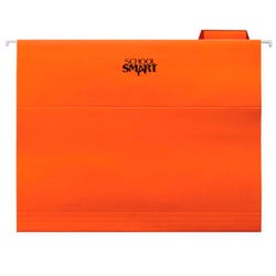 Image for School Smart Hanging File Folders, Letter Size, 1/5 Cut Tabs, Orange, Pack of 25 from School Specialty