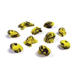 Image for Everlast Groperz Intermediate Hand Holds, Set of 10, Yellow/Black from School Specialty