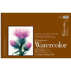 Image for Strathmore 400 Artist Watercolor Pad, 12 x 18 Inches, 140 lb, 12 Sheets from School Specialty