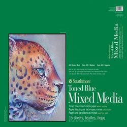 Image for Strathmore 400 Series Toned Blue Mixed Media Pad, 18 x 24 Inches, 184 lb, 15 Sheets from School Specialty