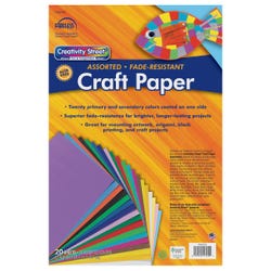 Image for Fadeless Art Paper, 50 lb., 12 x 18 Inches, Multiple Colors, 20 Sheets from School Specialty