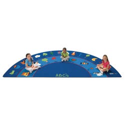 Image for Carpets for Kids Fun with Phonics Seating Carpet, Semi-Circle, 5 Feet 10 Inches x 11 Feet 8 Inches, Multicolored from School Specialty
