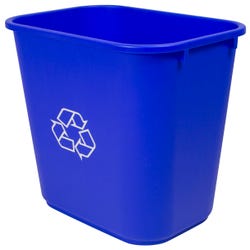 Image for School Smart Indoor Recycle Waste Basket, 28 Quart, Blue from School Specialty