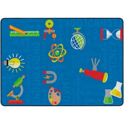 Image for Flagship Carpets STEAM Carpet, 6 Feet x 8 Feet 4 Inches, Rectangle, Blue from School Specialty