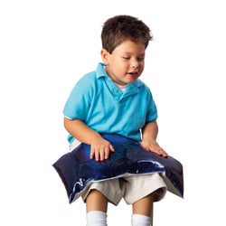 Image for Glitter Gel Weighted Rectangular Lap Pad, 10 x 22 Inches, 7 Pounds, Blue from School Specialty