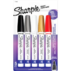 Sharpie Oil Based Paint Marker, Assorted Colors, Pack of 5 Item Number 1371759