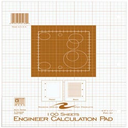 Image for Roaring Spring Engineer Pad, 8-1/2 x 11 Inches, Graph Ruled, Buff, 100 Sheets from School Specialty