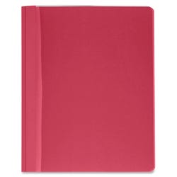 Image for Business Source Clear Front Report Covers, 8-1/2 x 11 Inches, 1/2 Inch Sheet Capacity, Red, Pack of 25 from School Specialty