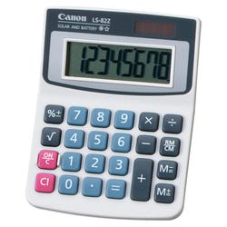 Image for Canon LS82Z 8-Digit Handheld Calculator Solar Power Silver from School Specialty