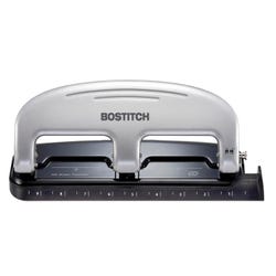 Image for Bostitch EZ Squeeze 3-Hole Punch, 20 Sheets, Silver and Black from School Specialty