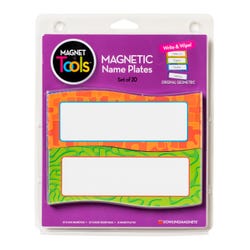 Image for Dowling Magnets Dry Erase Magnetic Name Plates, Set of 20 from School Specialty