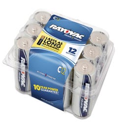 Image for Rayovac Pro Pack Alkaline Batteries, C, Pack of 12 from School Specialty