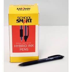 Image for School Smart Retractable Hybrid Gel and Ink Pens, Black, Pack of 48 from School Specialty