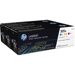 Image for HP 305A Ink Cartridge, CF370AM, Tri-Color, Pack of 3 from School Specialty