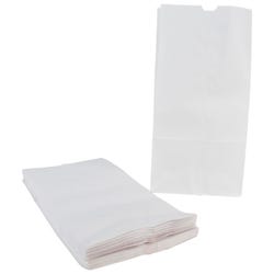 School Smart Paper Bag, Flat Bottom, 7 x 13 Inches, White, Pack of 50 085620
