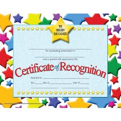 Image for Hayes Recognition Certificates, 11 x 8-1/2 inches, Paper, Pack of 30 from School Specialty