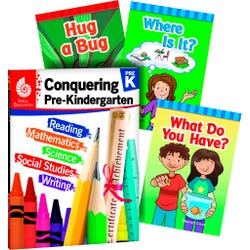 Teacher Created Materials Learn-at-Home Conquering Pre-Kindergarten, Set of 4 Item Number 2092206