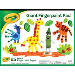 Crayola Giant Fingerpaint Pad, 16 x 12 Inches, 25 Sheets Item Number 1402618