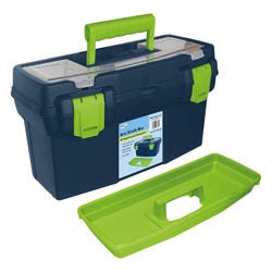 Image for Artist Select Storage Box with Organizer Top, 16 Inches, Blue/Green from School Specialty
