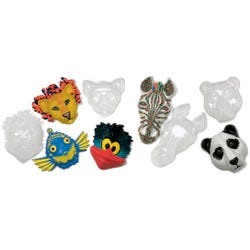 Image for Roylco Make-A-Mask Animal Masks, Plastic, 8 x 6-1/2 x 2-1/2 Inches, Clear, Set of 5 from School Specialty