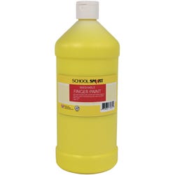 Image for School Smart Washable Finger Paint, Yellow, 1 Quart Bottle from School Specialty
