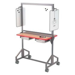 Classroom Select Mobile Makerspace Markerboard, 24 x 40 Inch Worksurface Item Number 4000371