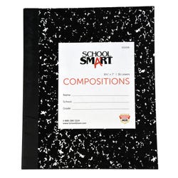 School Smart Flexible Cover Composition Book, 8-1/2 x 7 Inches, 36 Sheets 002046