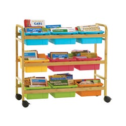 Copernicus Bamboo Book Browser Cart with Vibrant Tub Combo, Item Number 2091729