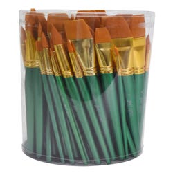 Image for Sax Optimum Golden Synthetic Taklon Paint Brushes, Assorted Sizes, Set of 72 from School Specialty