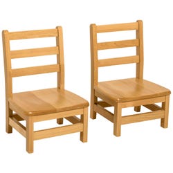 Image for Wood Designs Deluxe Hardwood Chairs, 11-Inch Seat Height, 14 x 12-1/8 x 23 Inches, Natural, Set of 2 from School Specialty