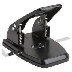 Image for Business Source 2-Hole Punch, 9/32 Inch, 2-3/4 Inch Center, 30 Sheet Cap, Black from School Specialty
