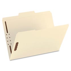 Image for Smead Fastener Folders, Letter Size, 1/3 Assorted Cut, 2 K-Style Fasteners, Manila, Pack of 50 from School Specialty