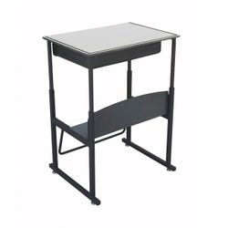Image for AlphaBetter Stand Up Desk with Book Box, Gray Phenolic Top, Adjustable, 27-3/4 x 22-3/16 x 26-3/8 to 43-7/8 Inches from School Specialty
