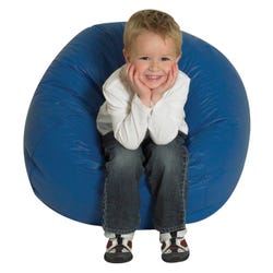 Image for Children's Factory Premium Bean Bag Chair, 26 Inches, Vinyl, Navy Blue from School Specialty