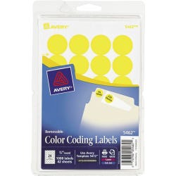 Image for Avery Printable Color Coding Labels, 3/4 Inch Diameter, Yellow, Pack of 1008 from School Specialty