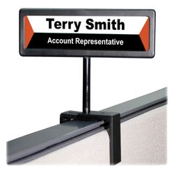 Image for Advantus Cubicle People Pointer Sign with Transparent Cover, Plastic, Black from School Specialty
